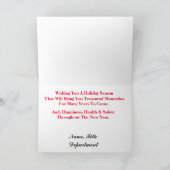 Fireman Silhouette en Santa kerstKaart Kaart (Binnen)