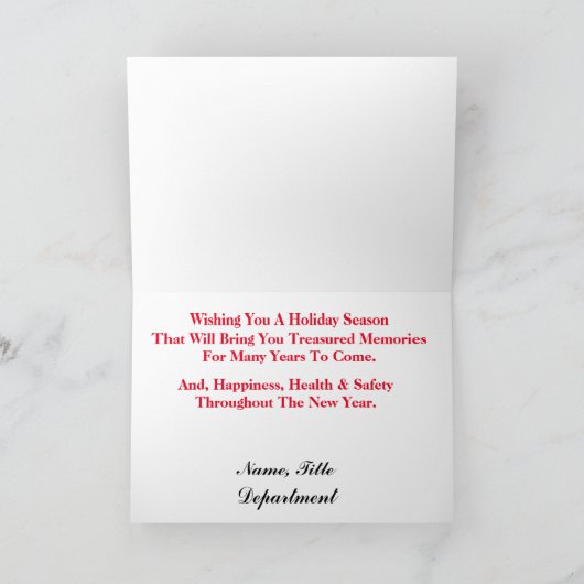 Fireman Silhouette en Santa kerstKaart Kaart (Binnen)