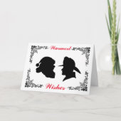 Fireman Silhouette en Santa kerstKaart Kaart (Voorkant)