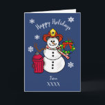 Fireman Snowman-kerstkaart voor Dept. of Persoon Feestdagen Kaart<br><div class="desc">Pas deze kaart aan de voorzijde en aan de binnenkant aan uw behoeften. Dit kan van één persoon, een familie of een huis van het Brandweerstation of Brandweerpost zijn. Aan de voorzijde, kan het ook het huidige JAAR zijn, eerder dan "FromXXX". Als je de groet die ik gemaakt heb niet...</div>