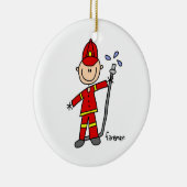Fireman Stick Figuur Keramisch Ornament (Rechts)