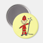 Fireman Stick Figuur Magneet (Voorkant / Achterkant)