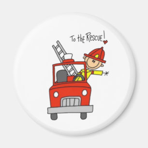 Fireman Stick Figuur Magneet