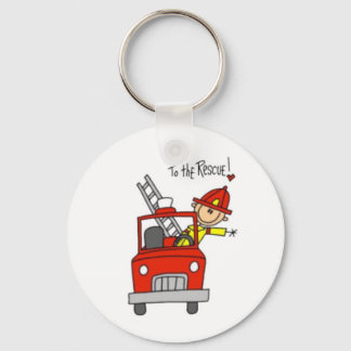 Fireman Stick Figuur Sleutelhanger