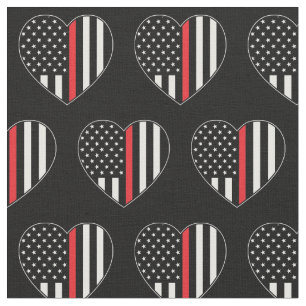 Fireman Thin Red Line American Flag Firefighter Stof
