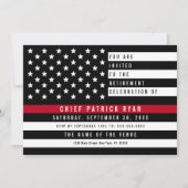Fireman Thin Red Line American Flag Retirement Kaart (Voorkant)