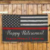 Fireman Thin Red Line Firefighter Retirement Spandoek