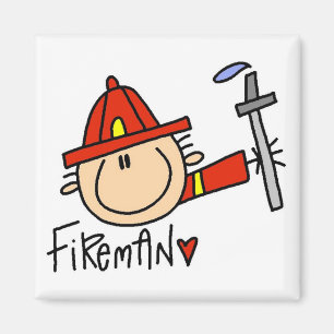 Fireman Tshirts en Gifts Magneet