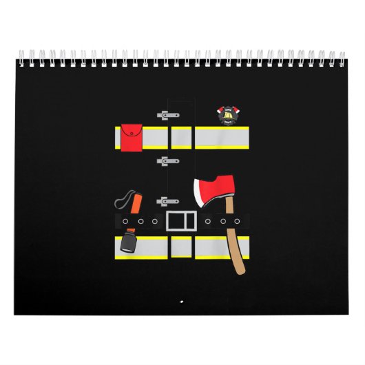 Fireman Uniform Firefighter Costume Halloween DIY Kalender (Hoes)