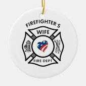 Fireman Wives USA Keramisch Ornament (Voorkant)