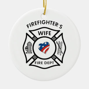 Fireman Wives USA Keramisch Ornament