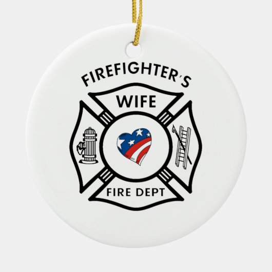 Fireman Wives USA Keramisch Ornament (Voorkant)