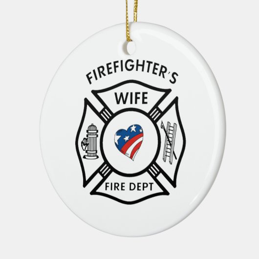 Fireman Wives USA Keramisch Ornament (Links)
