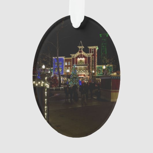 Firemans die kerstmis aan het landen zijn ornament (achterkant)