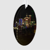 Firemans die kerstmis aan het landen zijn ornament (voorkant)