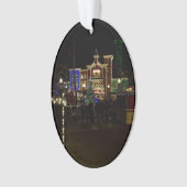 Firemans die kerstmis aan het landen zijn ornament (voorkant)