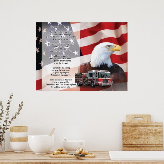Firemans gebed poster (Keuken)
