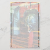 Firemans helm en jas briefpapier (Voorkant)