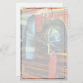 Firemans helm en jas briefpapier (Voorkant / Achterkant)