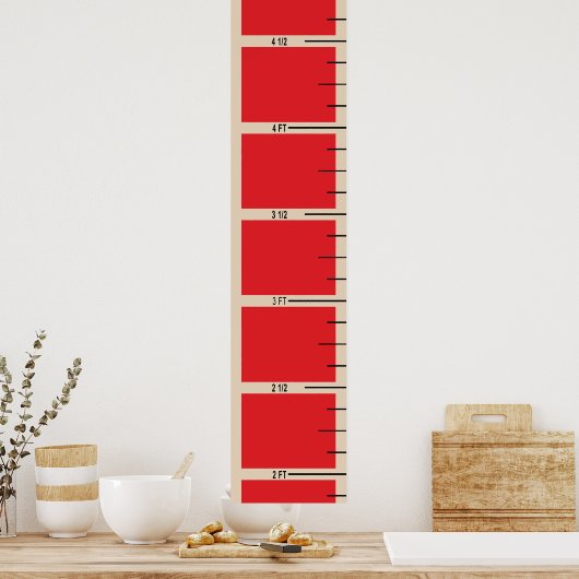 Fireman's Ladder Growth Chart Poster (Keuken)