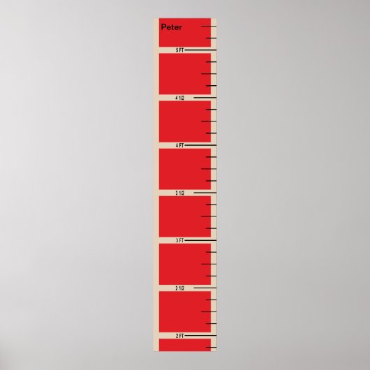 Fireman's Ladder Growth Chart Poster (Voorkant)