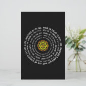 Firemans Prayer, brandweerman Motivatie Briefpapier (Staand voorkant)