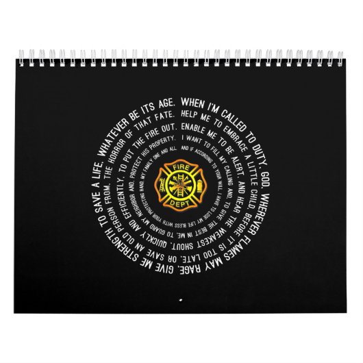 Firemans Prayer, brandweerman Motivatie Kalender (Hoes)