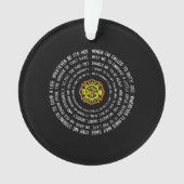 Firemans Prayer, brandweerman Motivatie Ornament (voorkant)