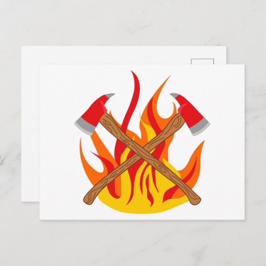 Firemans snijas briefkaart (Voorkant / Achterkant)