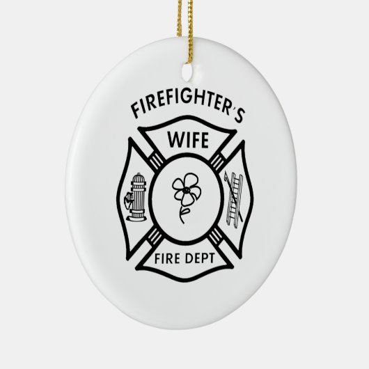 Firemans vrouw keramisch ornament (Rechts)