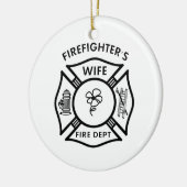 Firemans vrouw keramisch ornament (Links)