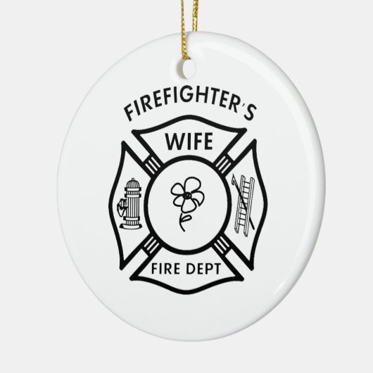Firemans vrouw keramisch ornament (Links)