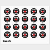Firemans vrouw ronde sticker (Vel)