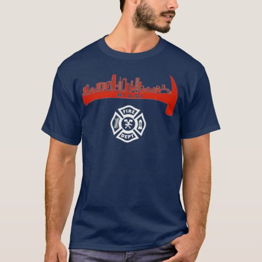 Firemen, afdeling Brandbeveiliging van Miami Flori T-shirt (Voorkant)