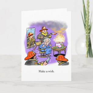 Firemen Birthday Card Kaart