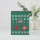 Firemen Firefighter Christmas Ugly Xmas Sweater Briefkaart (Staand voorkant)