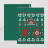 Firemen Firefighter Christmas Ugly Xmas Sweater Briefkaart (Voorkant / Achterkant)