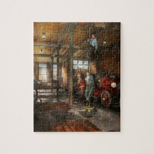 Firemen - Het beantwoorden van de vuurbel 1922 Legpuzzel (Verticaal)