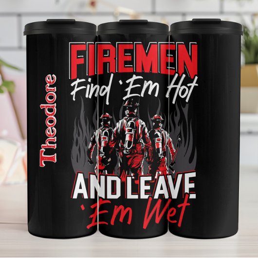 Firemen Hot Wet Motto Thermosbeker