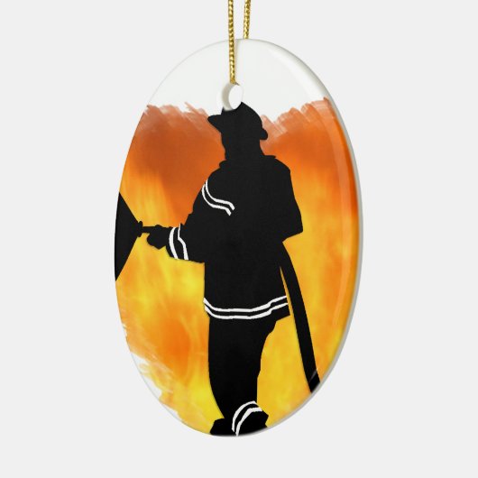 Firemen Love Flames Keramisch Ornament (Links)