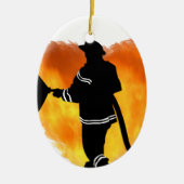 Firemen Love Flames Keramisch Ornament (Voorkant)