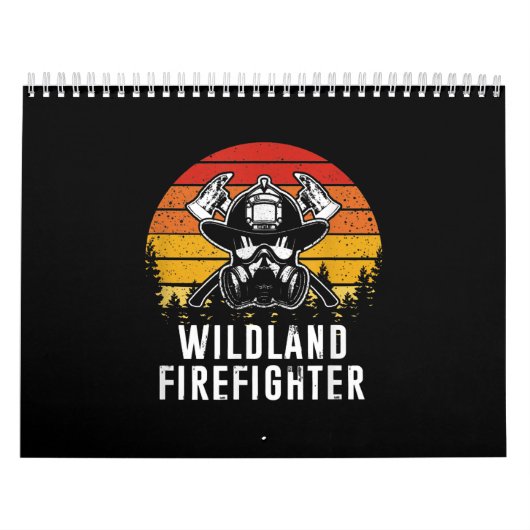 Firemen Reto Sunset brandweerman Kalender (Hoes)