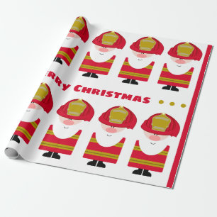 Firemen Santas Cadeaupapier