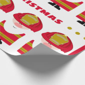 Firemen Santas Cadeaupapier (Hoek)