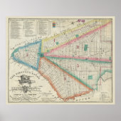 Firemen's Map of NYC in 1834 - FDNY Poster (Voorkant)