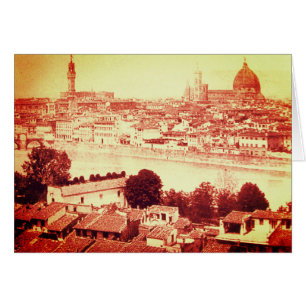 FIRENZE - ANTIEK FLORENCE PANORAMIC UITZICHT 1859