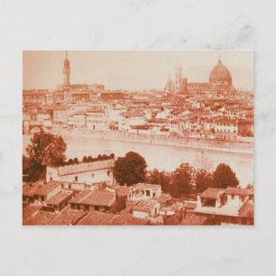 FIRENZE - ANTIEK FLORENCE PANORAMIC UITZICHT 1859 BRIEFKAART