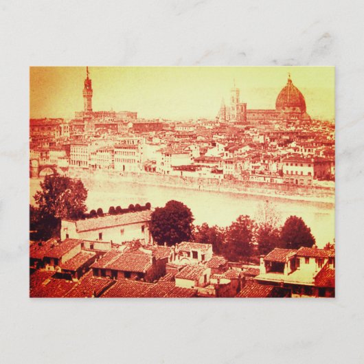 FIRENZE - ANTIEK FLORENCE PANORAMIC UITZICHT 1859 BRIEFKAART (Voorkant)