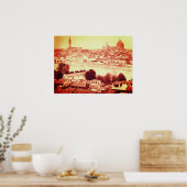 FIRENZE - ANTIEKE PANORAMISCHE UITZICHT FIrence 18 Poster (Keuken)