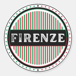 Firenze City Pride Embleem – Italiaanse identiteit Ronde Sticker